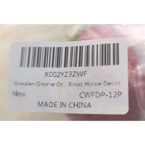 NWT Lot of 4 Vdealen Holiday Christmas Ornament Gnome Plush Red Gray Pink 6" - Picture 6 of 6